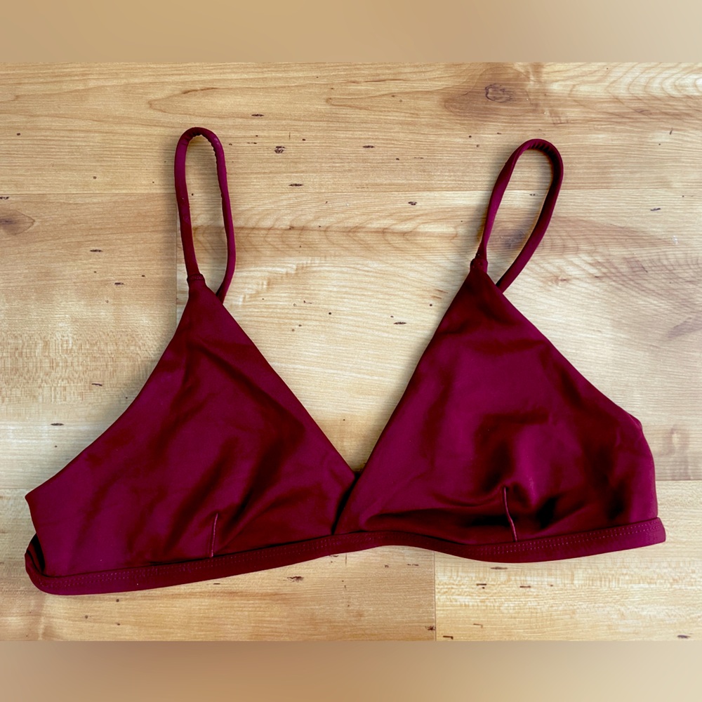 Left On Friday Sunday Top Jam Burgundy Bikini Top Women’s Large